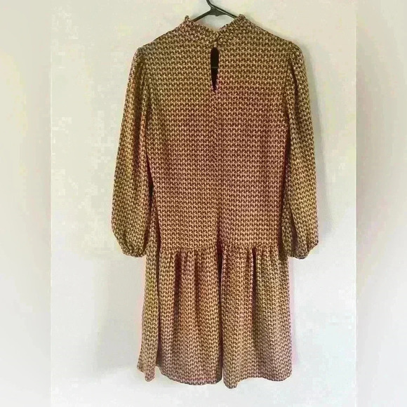 52seven Hacci Drop Waist Mock Neck Dress Sz M Brown multicolor - Picture 3 of 14